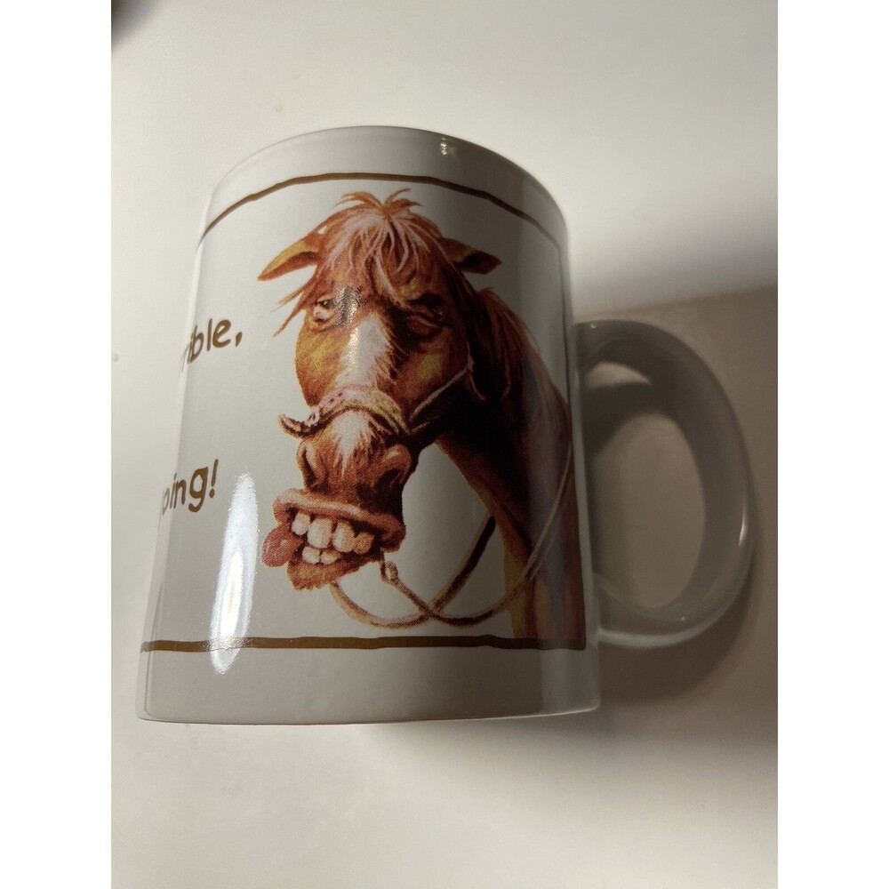 Vintage It Tastes Terrible But It Keeps Me Going Horse Funny Coffee Mug